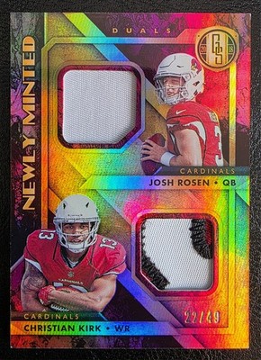 J. Rosen C. Kirk 2018 Panini Gold Standard NFL Newly Minted Duals Patch #1 /49