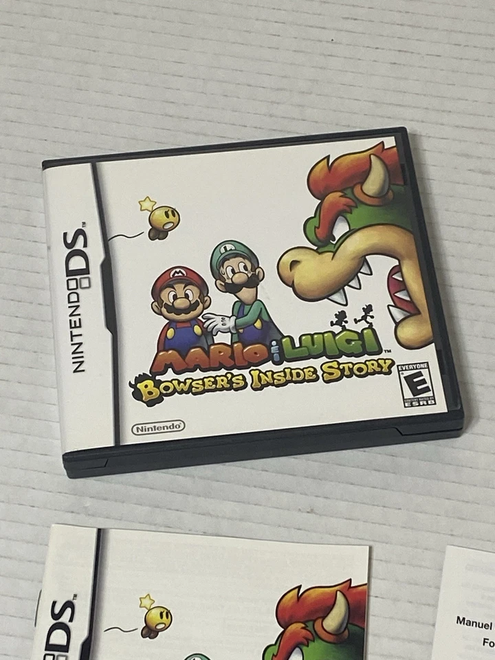 Mario & Luigi: Bowser's Inside Story (Nintendo DS, 2009) Estuche Rojo Foto 3 de 4