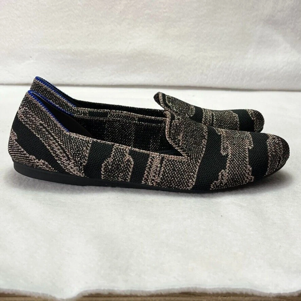 Rothy’s The Loafer Womens 7.5 Golden Shim Almond Toe Slip On Flats Shoes Textile - Image 4 of 4