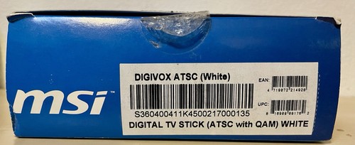 MSI DigiVOX ATSC (White) USB TV Tuner Stick - Picture 5 of 6