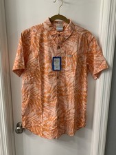 Columbia Rapid River Dessert Palm All Over Print Button Down Short Sleeve Shirt