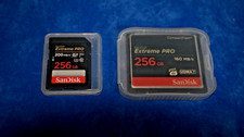 SANDISK 256GB COMPACT FLASH AND 256GB SD MEMORY CARDS SET OF 2