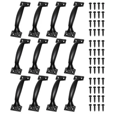 12 Pcs Door Handles, 4.7" Hardware Handle Pull with Screw, Black