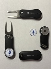 (1) Pitchfix Golf Switchblade Divot Tool & Quaker Ridge GC 1" Coin Golf Marker