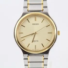 Vintage SEIKO Spirit Men's Quartz Watch 7N01-6A70 Gold Dial 34mm