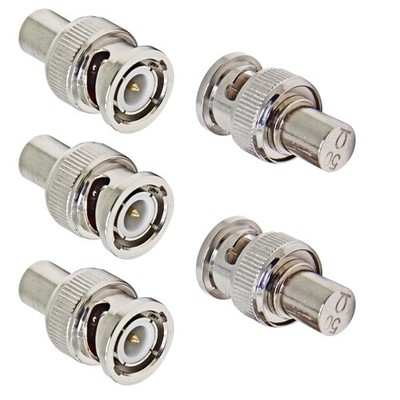 BNC 50 Ohm Terminator 5-Pack Male Plug Coaxial Cable Adapter Connector