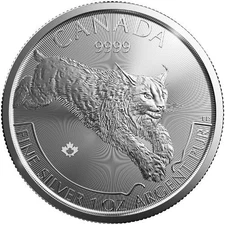 2017 1 oz Canadian Silver Lynx Predator Series Coin