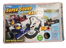 Vintage TYCO 1992 Super Sound Racing Slot Cars Race Track Set W Box NOT TESTED