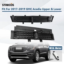 Front Lower&Upper Radiator Grille Air Shutter W/MOTOR For 2017-2019 GMC Acadia
