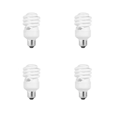 ECOSMART 75-Watt Equivalent A19 Spiral Non-Dimmable E26 Medium Base CFL Light Bulb