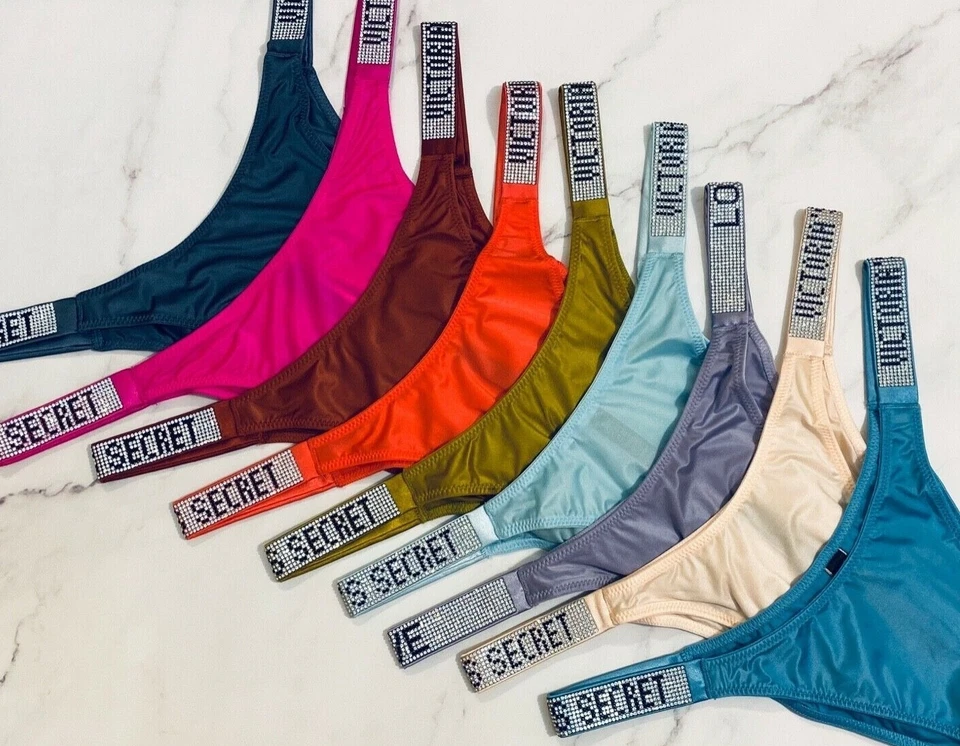 Victoria's Secret Shine Strap Brazilian Bling Panty Rhinestone All Sizes - Image 3 of 4