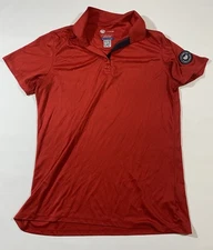 Chick-Fil-A Oobe Women's Size Medium Red Striped Performance Polo Shirt