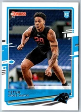 2020 Donruss Press Proofs Blue Yetur Gross-Matos #263 Carolina Panthers
