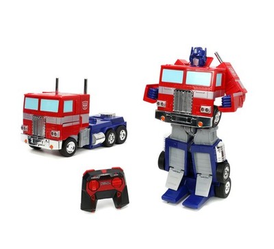 Transforming Optimus Prime Remote Control Vehicle Robot Toy Light Sound 34cm
