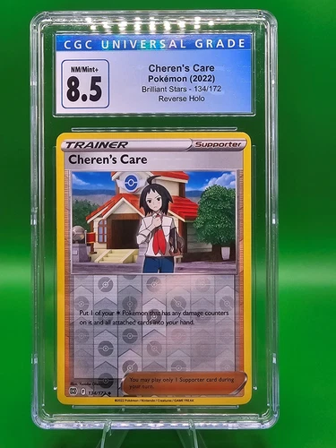 Pokemon Cheren's Care 134/172  CGC 8.5 Brilliant Stars Reverse Holo |