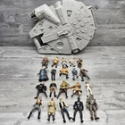 Vintage Star Wars Millenium Falcon Action Figure Carry Case with 20 Figures