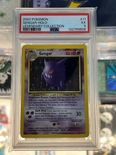 2002 Pokemon Pokémon Legendary Collection Gengar Holo #11/110 PSA 5