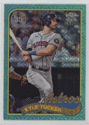 2024 Series 2 1989 Topps Chrome Silver Pack Mojo Aqua Refractor Kyle Tucker o7m