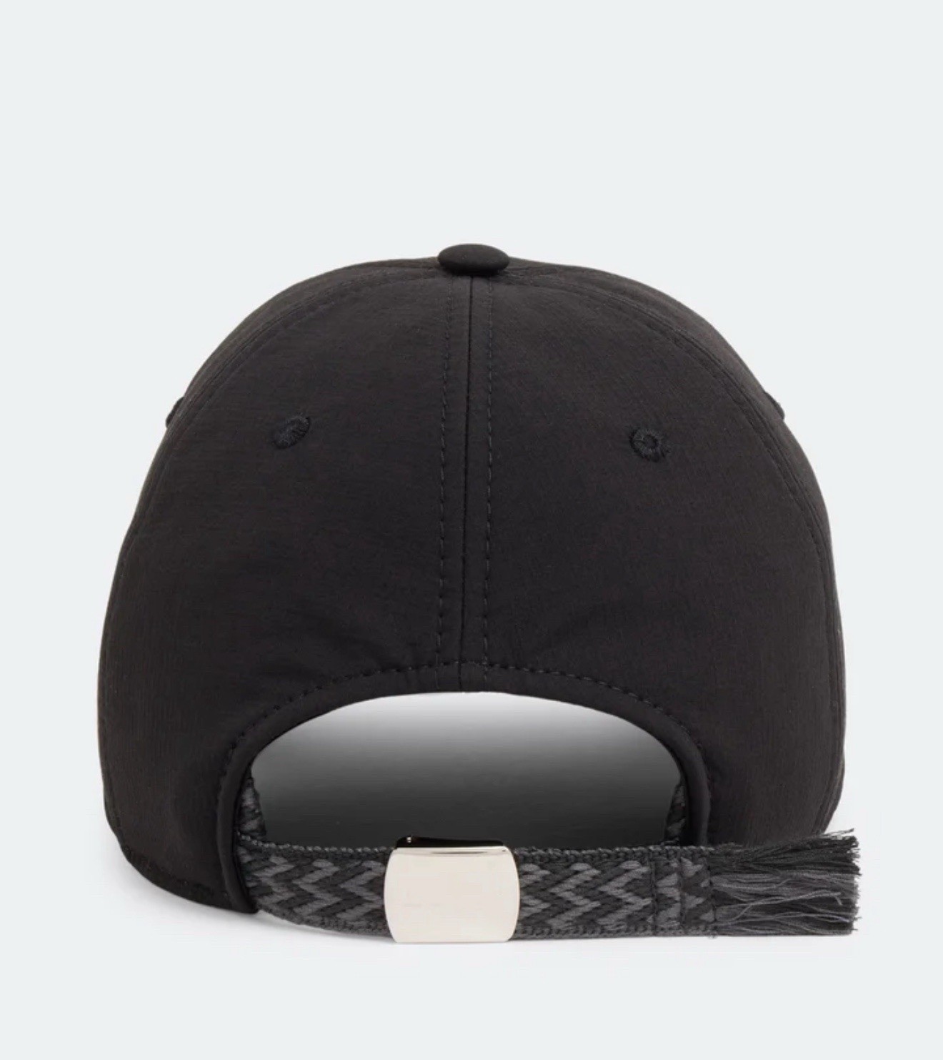 LANVIN Black Embroidered Logo Baseball Cap – Adjustable Strapback