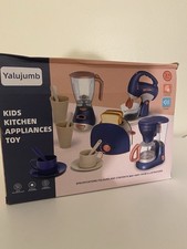 Pretend Play Kitchen Appliances Toy Set with Coffee Maker Machine,Blender, Mixer