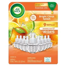 Air Wick Scented Oil Refills Bright Citrus 9 Pack Home Air Freshener