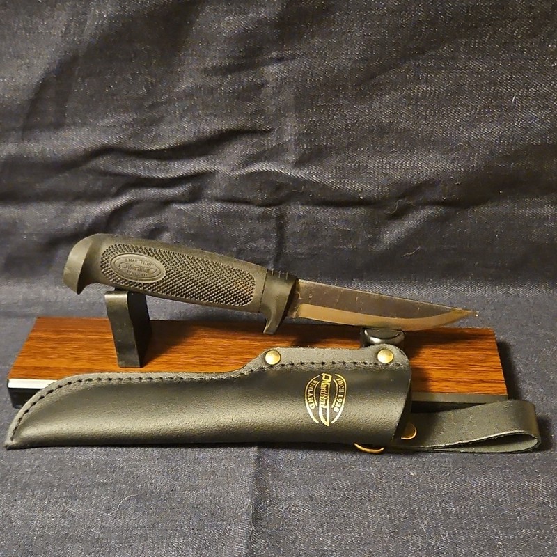 Marttiini Condor Timberjack Bushcraft Knife 4inch Blade Black Leather Sheath