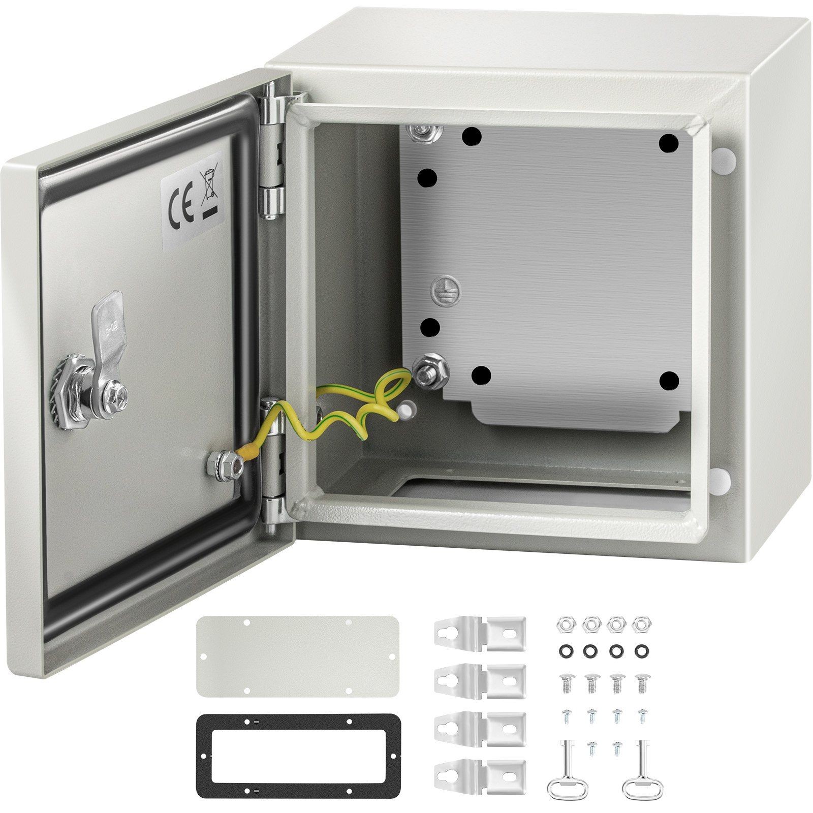 8x8x6in Durable Steel Case for PCB Terminal Blocks Mounting