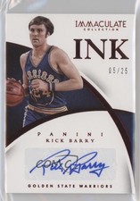 2014-15 Panini Immaculate INK Red 5/25 Rick Barry #26 Auto HOF 2du