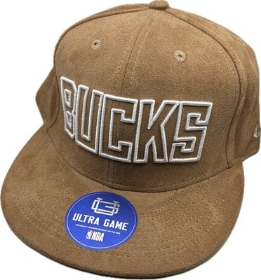 Milwaukee Bucks NBA Ultra Game Flat Bill Tan Sandy Snapback Hat - Size: OSFA