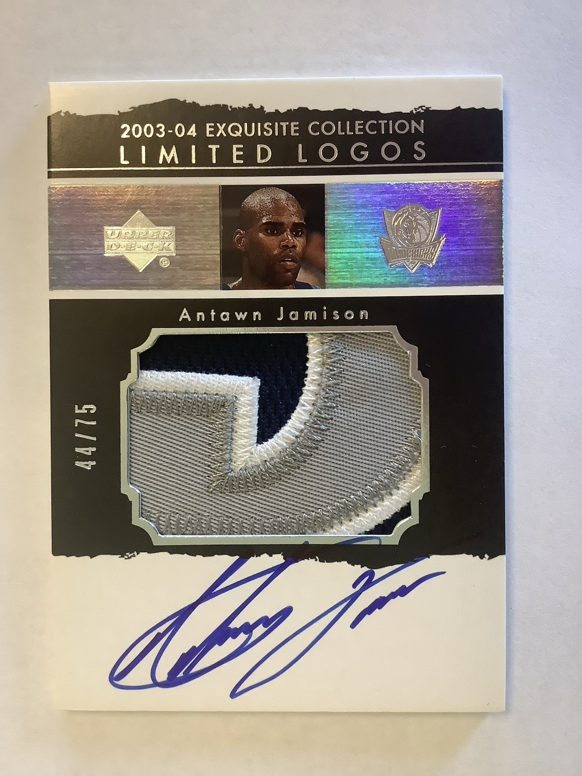 2003-04 EXQUISITE COLLECTION LIMITED LOGOS ANTAWN JAMISON 3Color PATCH AUTO /75