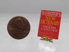 Dollhouse Miniature Detailed Replica Webster's New Dictionary Book B124