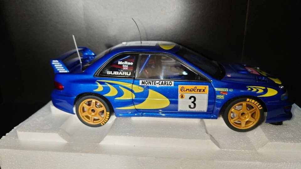 Autoart Subaru Impreza WRX WRC 1997 Rally #3 1/18 Model Car - Image 4 of 4