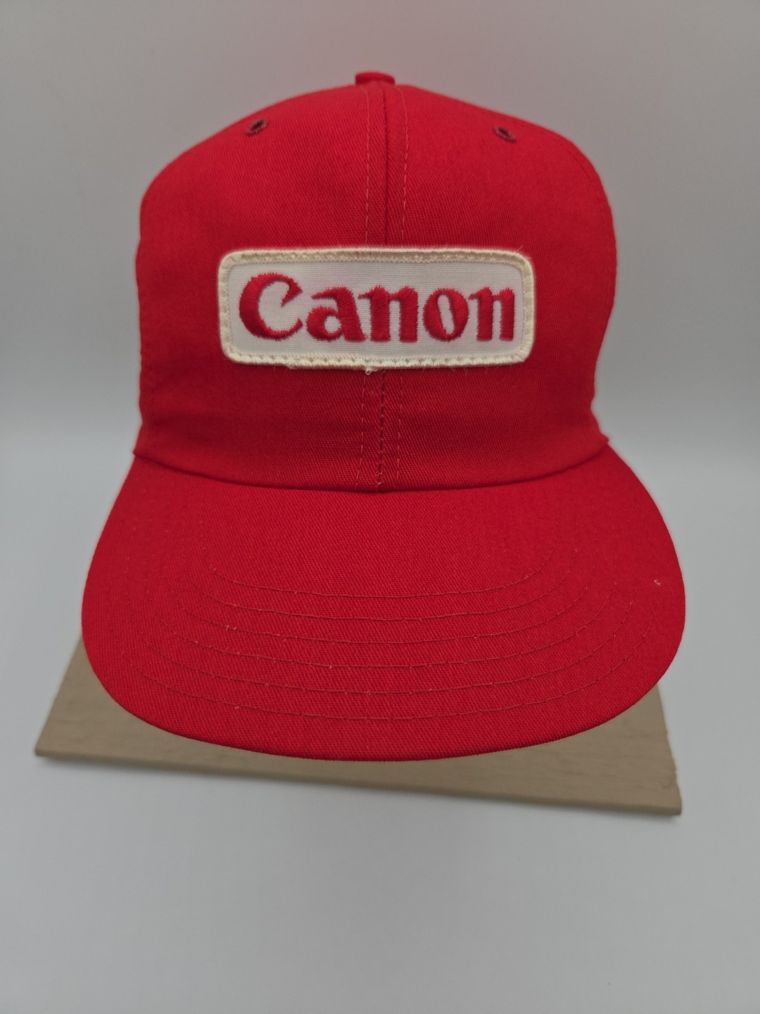 Canon Baseball Style Snapback Cap Hat Red Patch L… - image 1