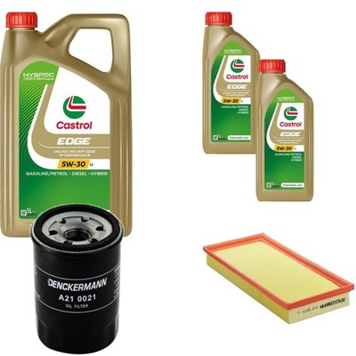 Inspektionspaket Castrol EDGE Titanium 5W-30 LL 7L für Volvo V40 Kombi 1.8i
