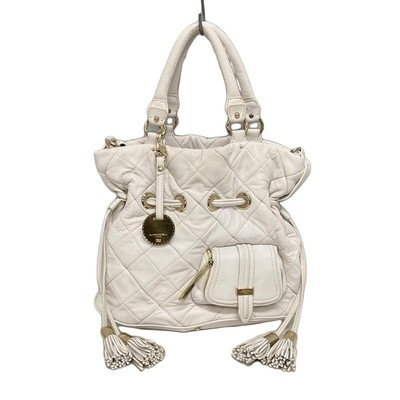 LANCEL - White Leather Shoulder Bag