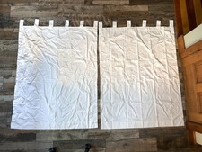 Vermont Country Store Tab Top Curtains, White, 40" w x 50" h, New w/o tags