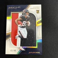 2025 Immaculate Football Jaylin Noel RC 49/49 Clearly Immaculate Bookend