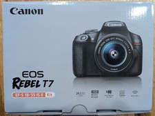 Canon EOS Rebel T7 24.1 MP Digital SLR Camera - Black Kit with 18-55 Lens 