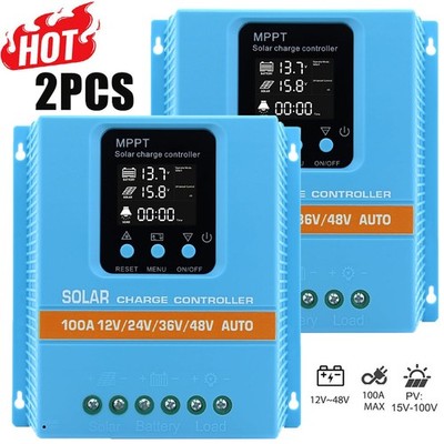 2 X 4800W 100A MPPT Solar Charge Controller 12V/24V/36V/48V Battery PV Regulator