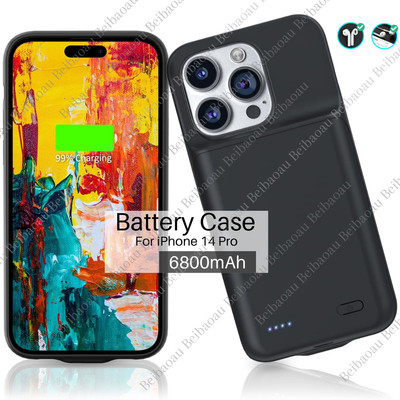 External Battery Charger Case Rechargeable Power Bank Charging For iPhone 14 Pro