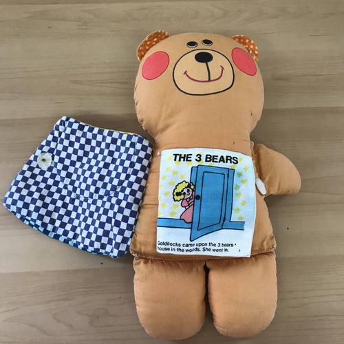 Baby Bear Vintage 1974 Playskool Milton Bradley Peluche Soft Story Libro Goldilocks - Foto 3 di 7
