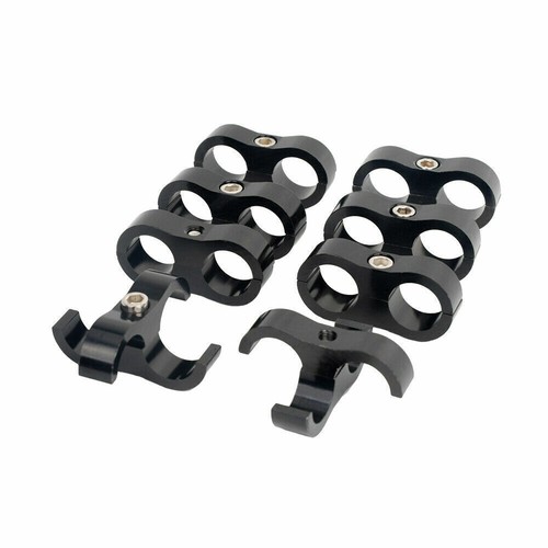 Knightmoto Compatible with 6AN Oil Fuel Hose Line 8Pcs Hose Separator Clamp