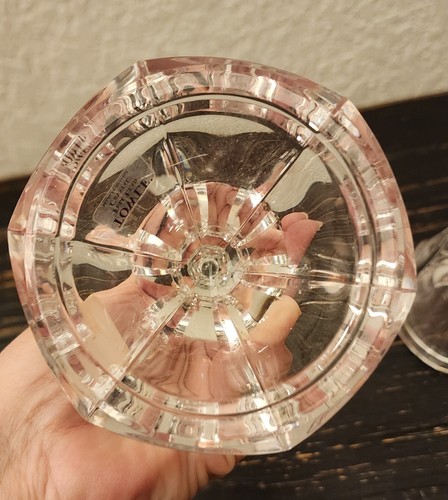 2 Towle Candle Holders 24% Lead Crystal 7.5 inch Tall Made In Austria Stickers - Picture 5 of 9