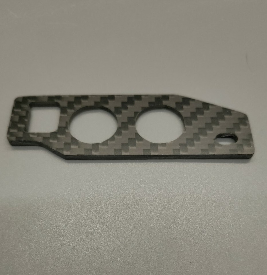 Support Batterie En Fibre Carbone Pour Buggy Tamiya Falcon 1/10 - Pièce Vintage 1987 - Noir