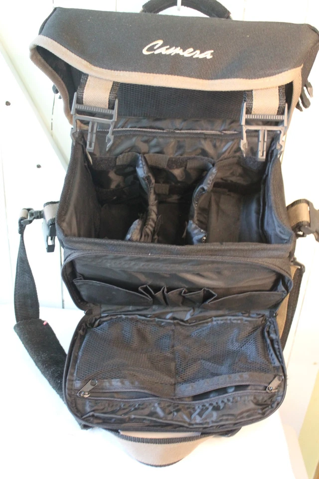 FUNDA BOLSA CÁMARA VINTAGE - Lona Múltiples Compartimentos Fotografía 8x8x12 Foto 4 de 4