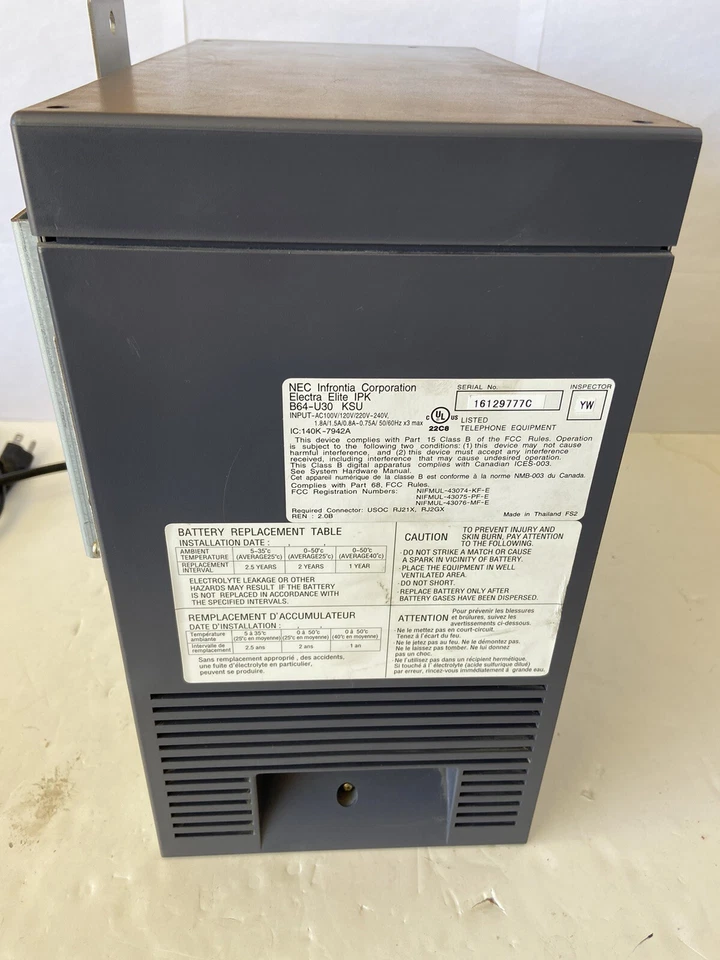 NEC Electra Elite IPK B64-U30 KSU Phone System 4 Card And 4 phones DTH-16d-2 - Image 4 of 4