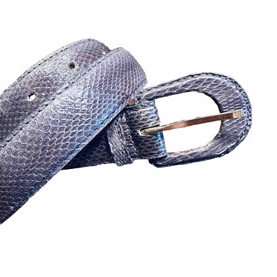 HANDMADE ONE-OF-A-KIND GENUINE SNAKESKIN BELT Genuine Real Cobra Snake Skin Leather and Head Belt Handmade  main image 4