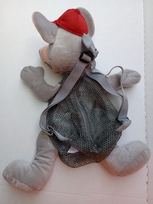RARE Vintage Chuck E Cheese Mesh Backpack 2004 Gray Grey 