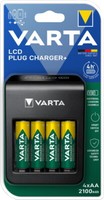 Varta Akku LadegeräT Lcd Plug Charger+ Usb Out 4X Aa 2100Mah FüR AA/AAA/9V 57687