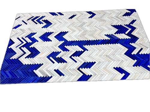 Handcrafted Leather Rug - Unique Bohemian Design Carpet for Home Décor 22 - Picture 3 of 15